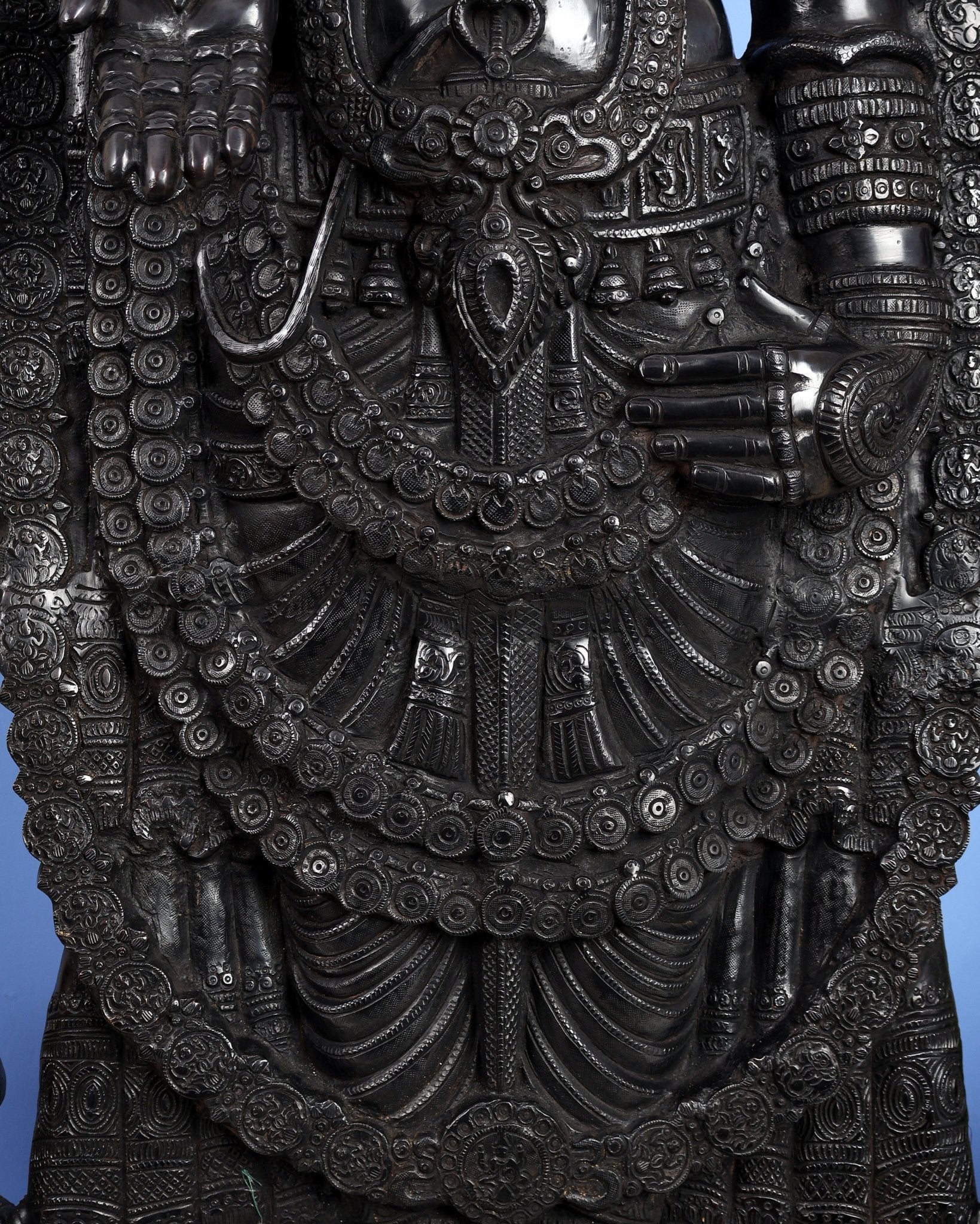 Brass Tirupati Balaji Statue | Lord Venkateshwara swamy | 48 inch full black - Budhshiv.com