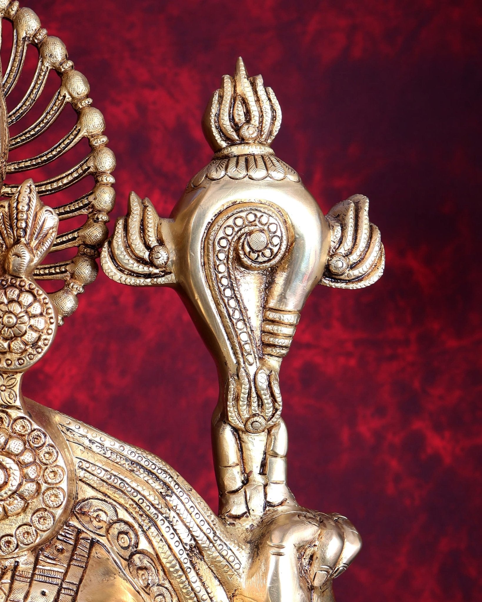 Brass Tirupati Balaji with Goddess Lakshmi Statue – Large Full Body Divine Sculpture (52 Inch) - Budhshiv.com