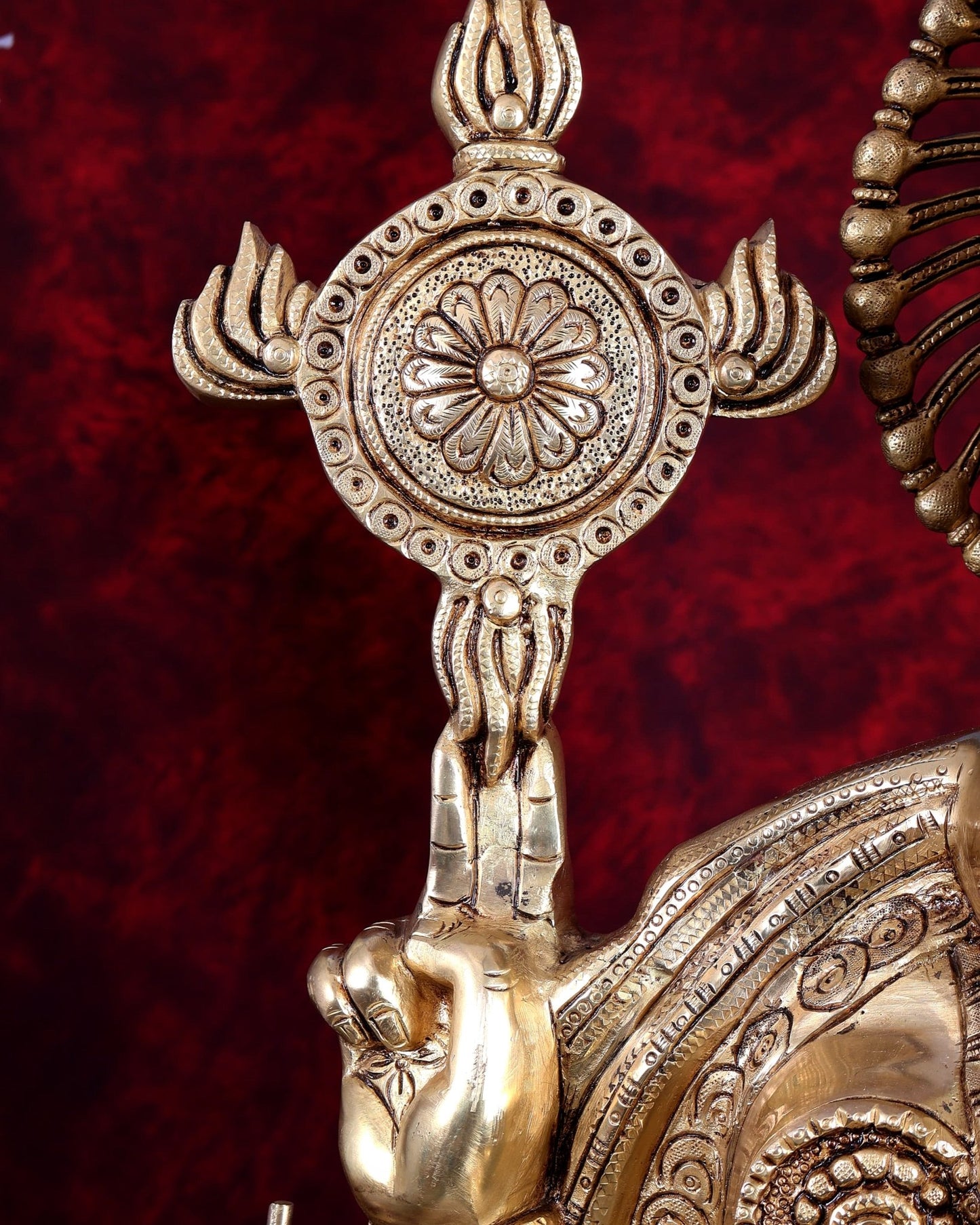 Brass Tirupati Balaji with Goddess Lakshmi Statue – Large Full Body Divine Sculpture (52 Inch) - Budhshiv.com
