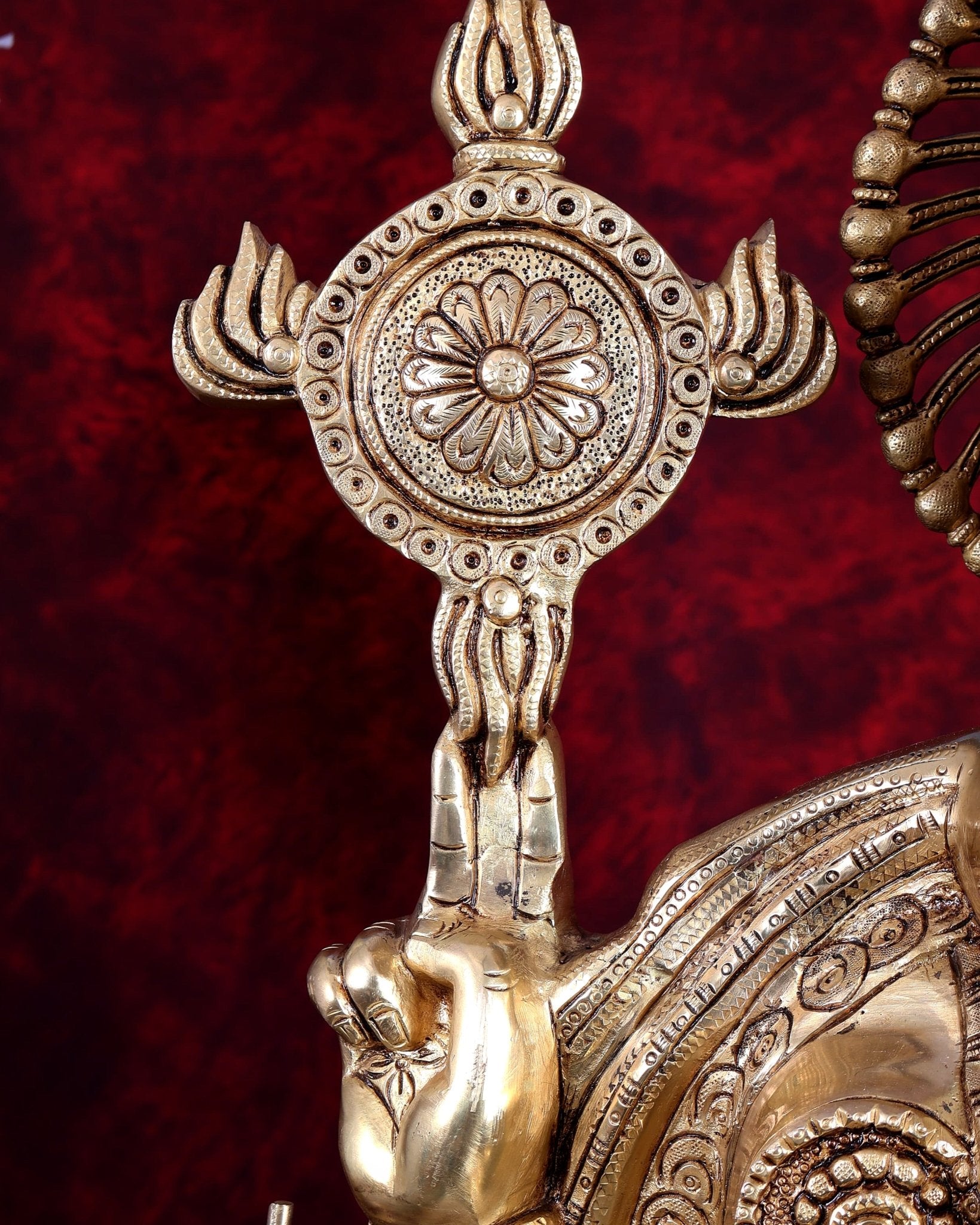 Brass Tirupati Balaji with Goddess Lakshmi Statue – Large Full Body Divine Sculpture (52 Inch) - Budhshiv.com