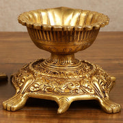 Brass Tortoise Diya Lamp 6 inch - Budhshiv.com