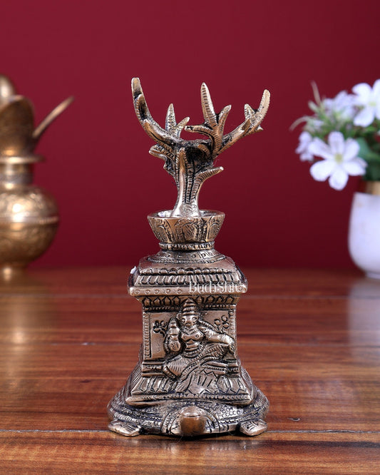 Brass Tulsi Pot – Auspicious Temple Showpiece & Gift - Budhshiv.com