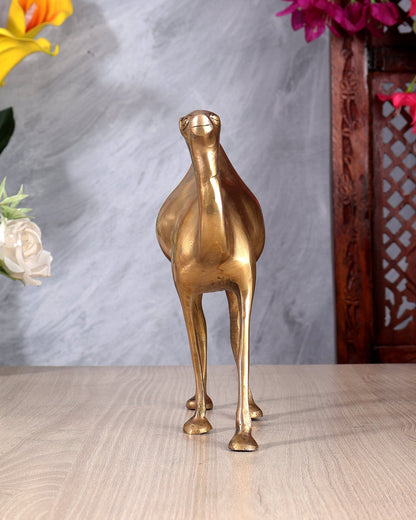 Brass Unique Camel Statue – Handcrafted Decorative Desert Animal Showpiece 8 inch - Budhshiv.com