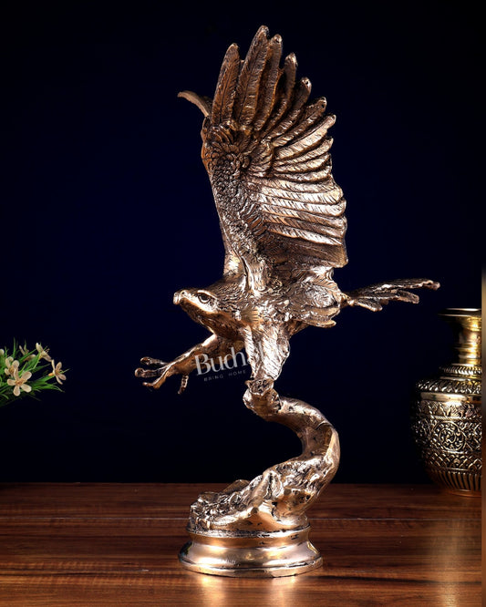 Brass Unique Eagle Vastu Statue – Symbol of Power & Protection - Budhshiv.com
