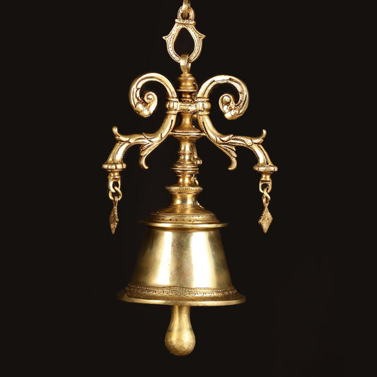 Brass Unique Hanging Temple Bell large heavy - Budhshiv.com