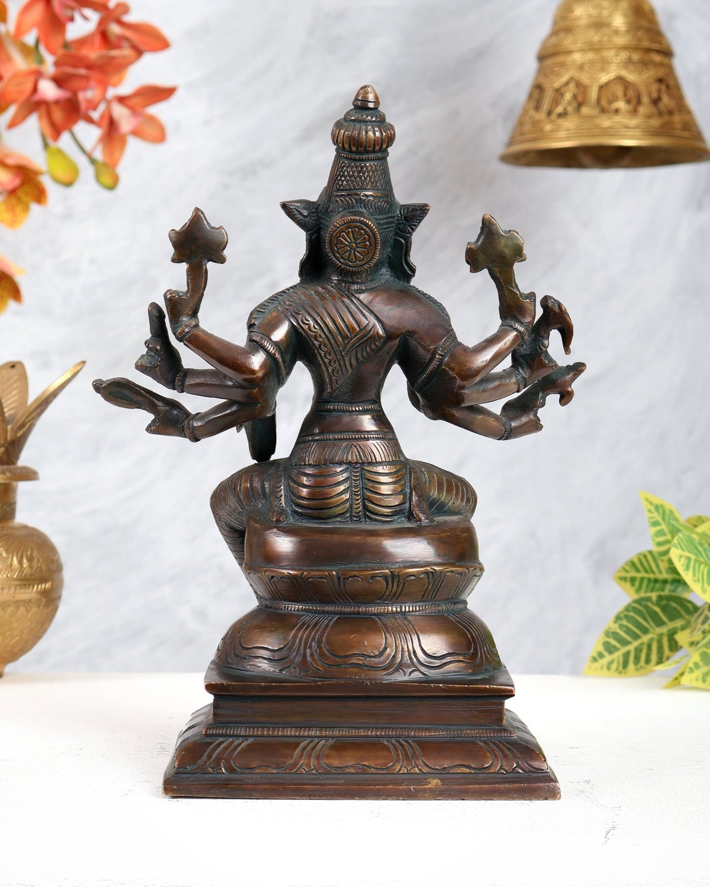 Brass Varahi Amman Idol | 9.5 inch bronze tone - Budhshiv.com