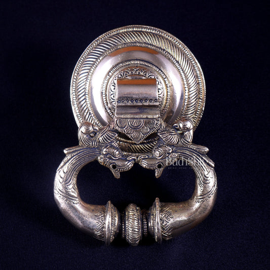 Brass Yali Design Door Knocker | Traditional Vastu Main Door Decor 6" - Budhshiv.com