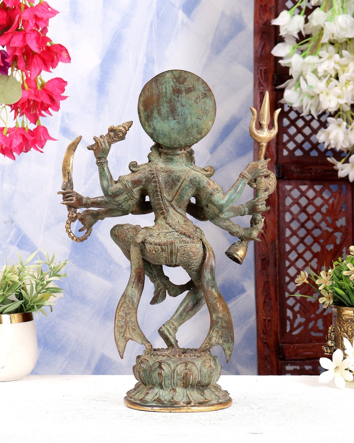 Bronze Ardhanarishwara Indonesian Depiction Sculpture - Budhshiv.com