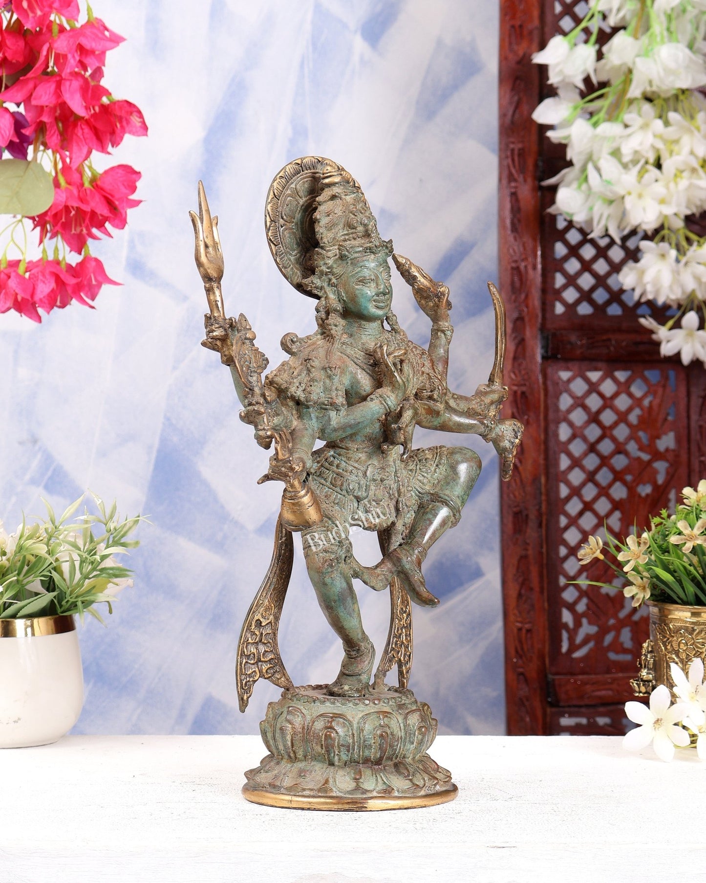 Bronze Ardhanarishwara Indonesian Depiction Sculpture - Budhshiv.com