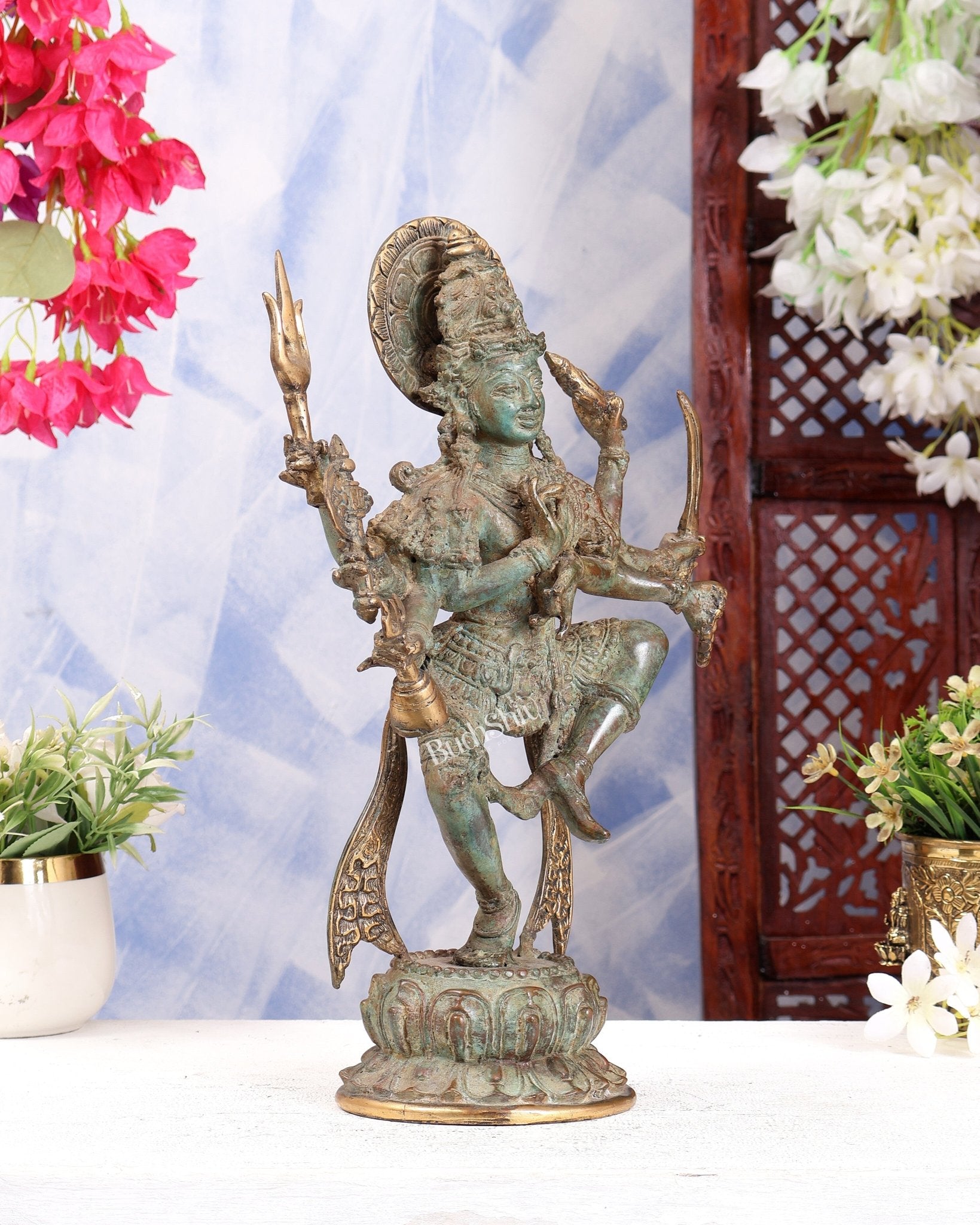 Bronze Ardhanarishwara Indonesian Depiction Sculpture - Budhshiv.com