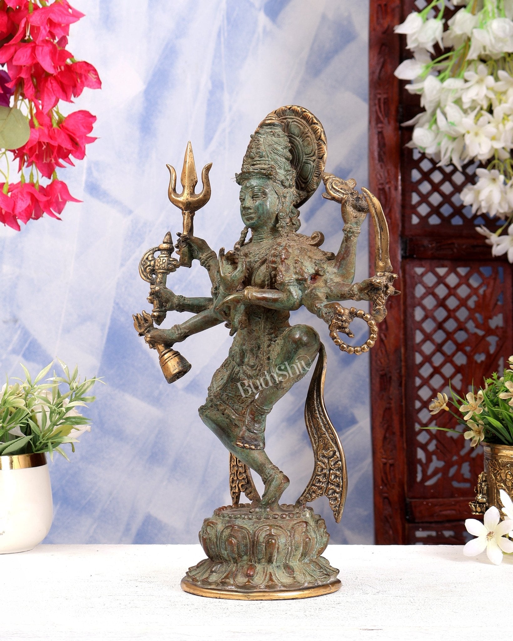 Bronze Ardhanarishwara Indonesian Depiction Sculpture - Budhshiv.com