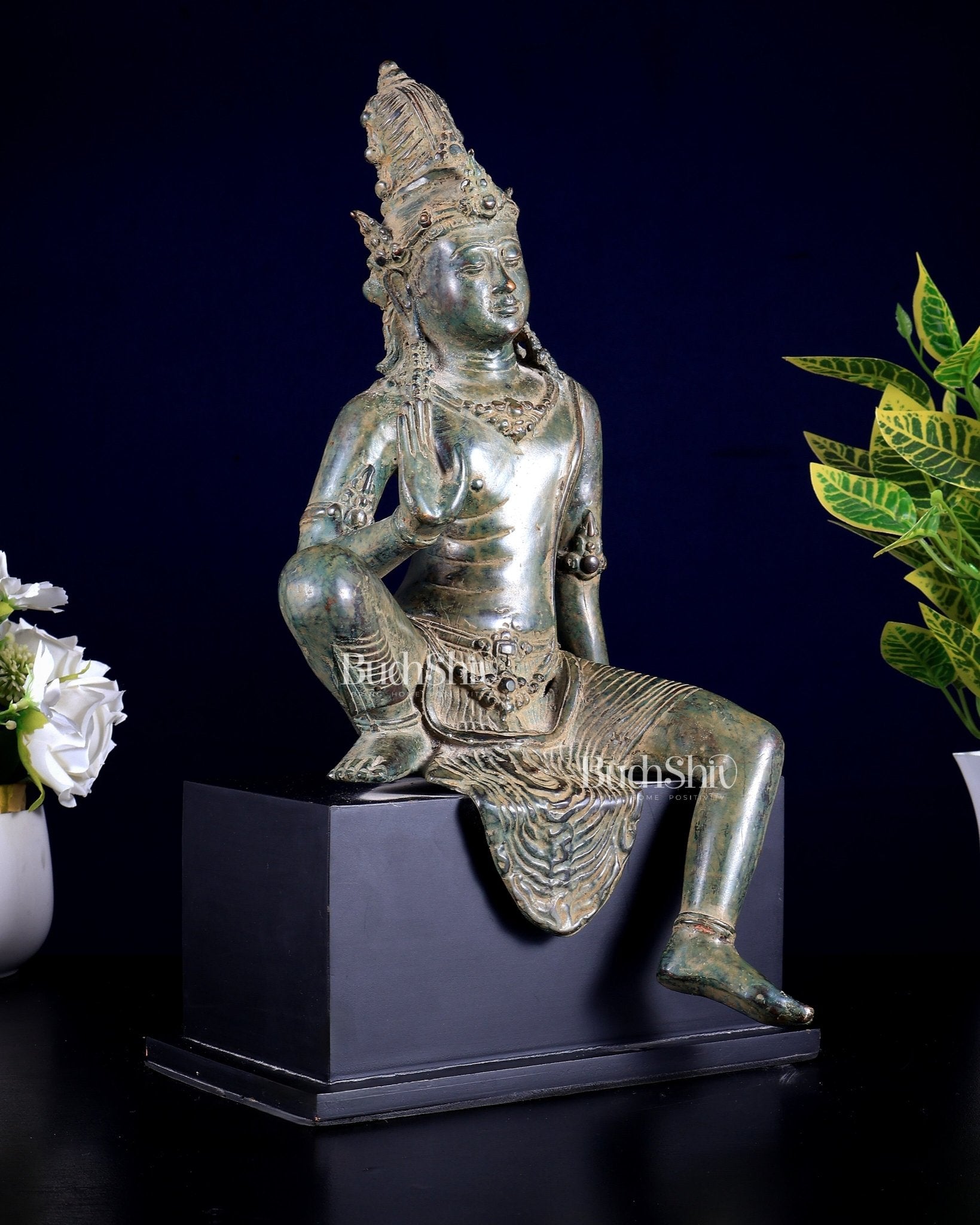 Bronze Avalokiteshvara (Kwan Yin) – Bodhisattva of Compassion 14 inch - Budhshiv.com