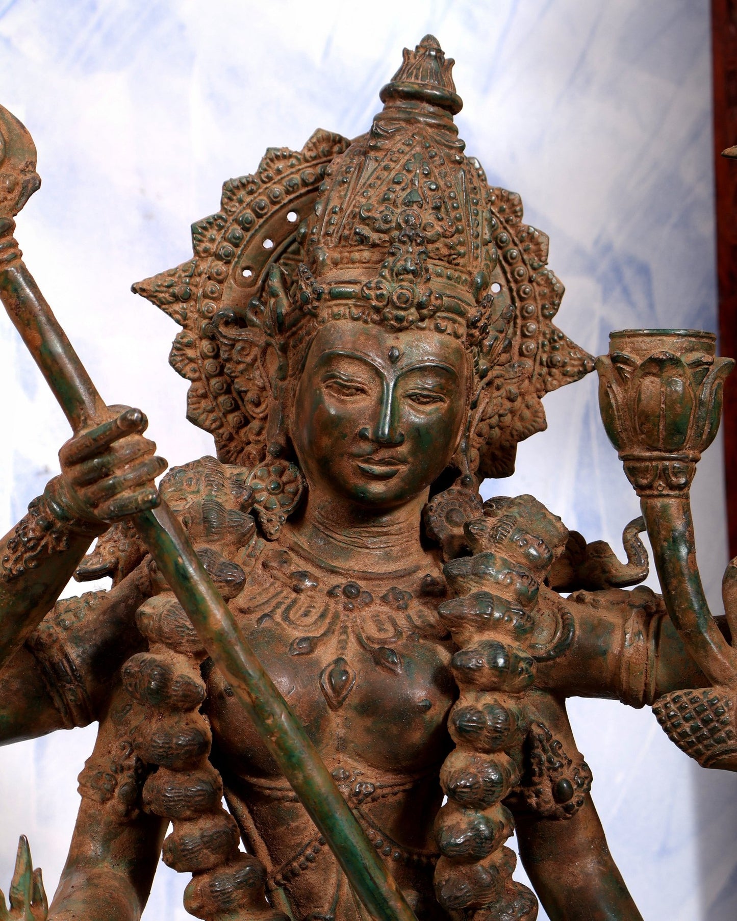 Bronze Dancing Kali Sculpture – Lost Wax Museum Grade 27 inch Earthy patina - Budhshiv.com