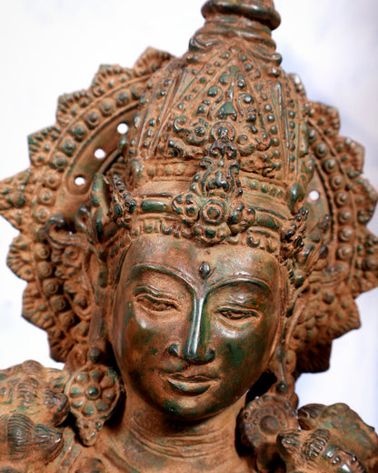 Bronze Dancing Kali Sculpture – Lost Wax Museum Grade 27 inch Earthy patina - Budhshiv.com