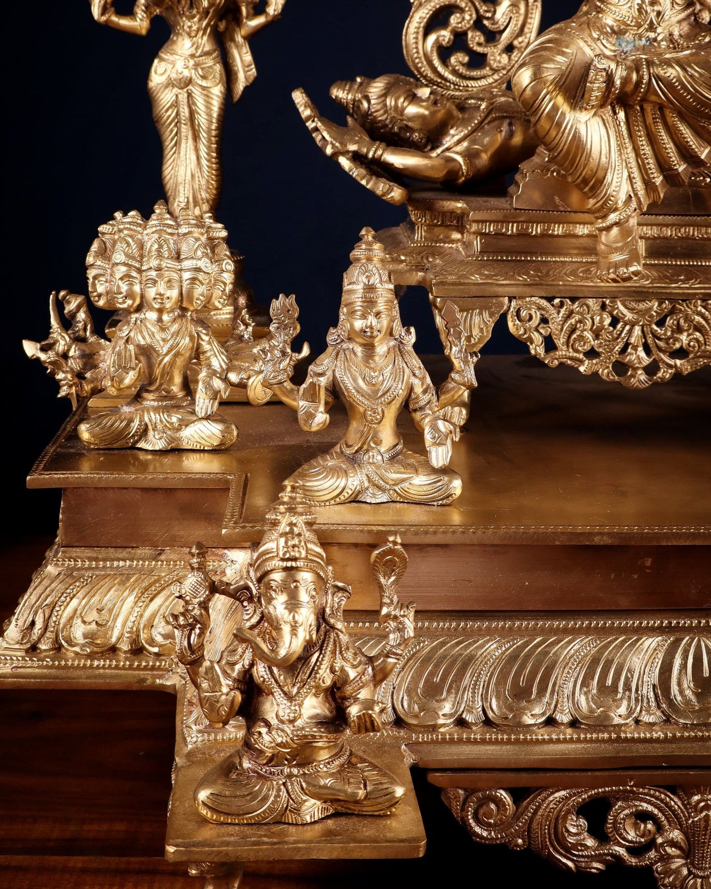 Bronze Lalita devi Tripura Sundari Darbar Court of the Highest power 22" - Budhshiv.com