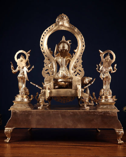 Bronze Lalita devi Tripura Sundari Darbar Court of the Highest power 22" - Budhshiv.com