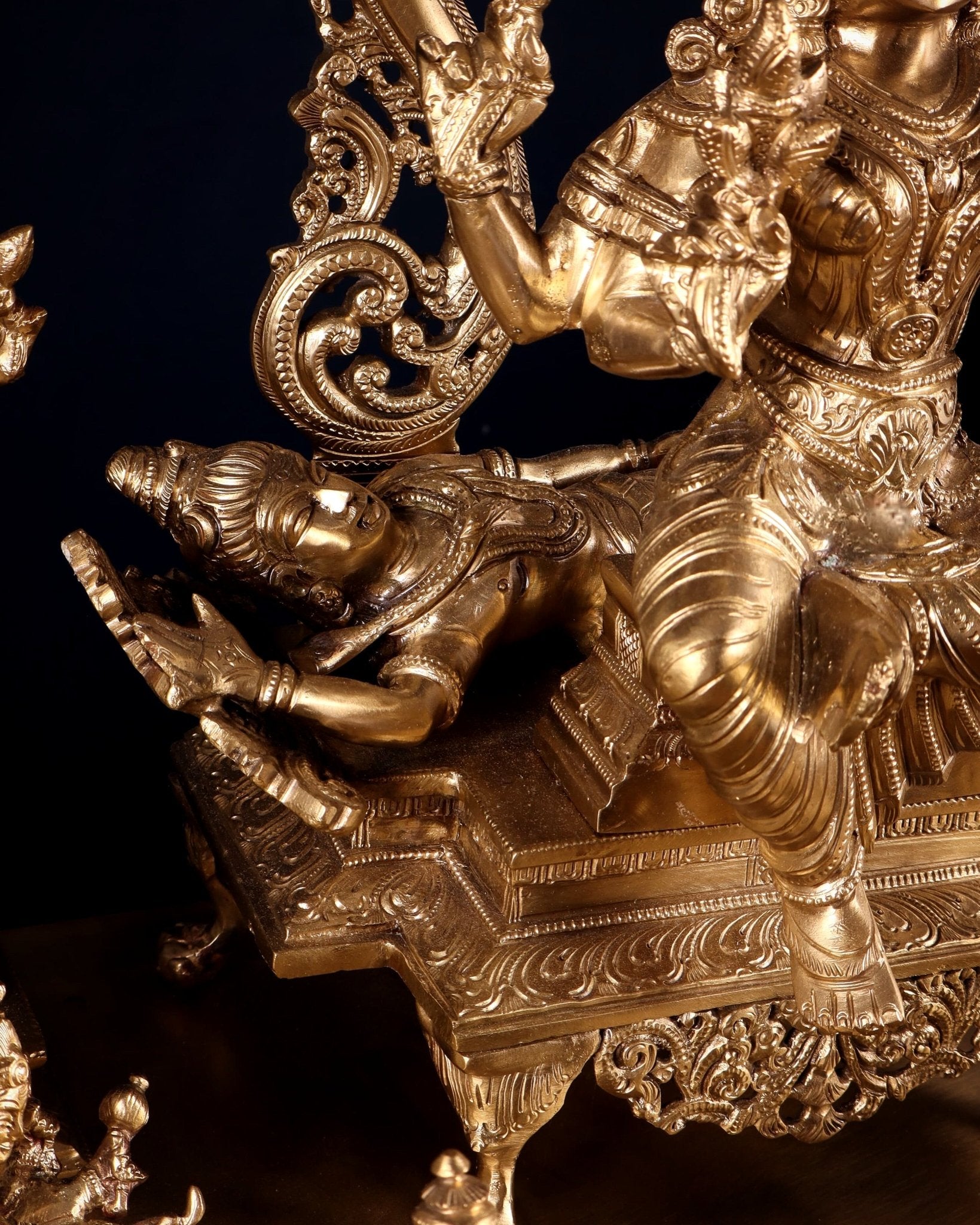 Bronze Lalita devi Tripura Sundari Darbar Court of the Highest power 22" - Budhshiv.com