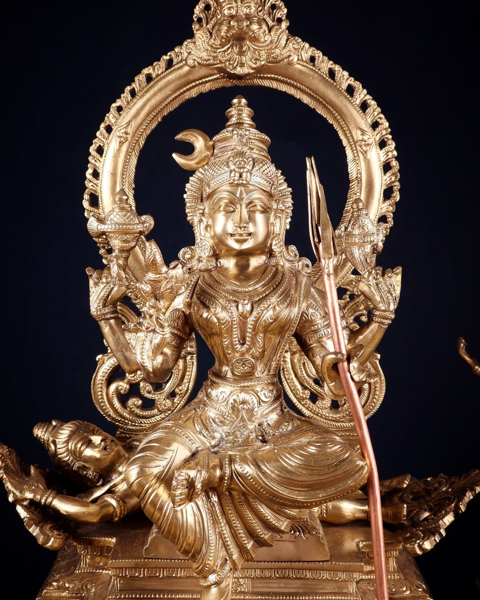 Bronze Lalita devi Tripura Sundari Darbar Court of the Highest power 22" - Budhshiv.com