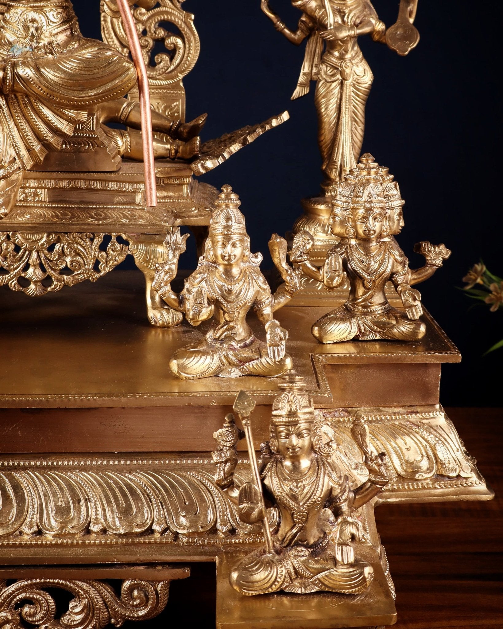 Bronze Lalita devi Tripura Sundari Darbar Court of the Highest power 22" - Budhshiv.com