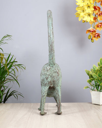 Bronze Monkey Sculpture Showpiece – Balinese Artistry 23.5 " - Budhshiv.com