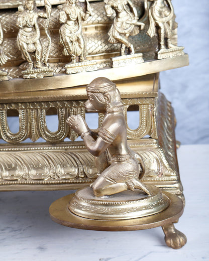 Bronze Padmanabhan Swamy Vishnu with Royal Arch with Dashavatara 27" - Budhshiv.com
