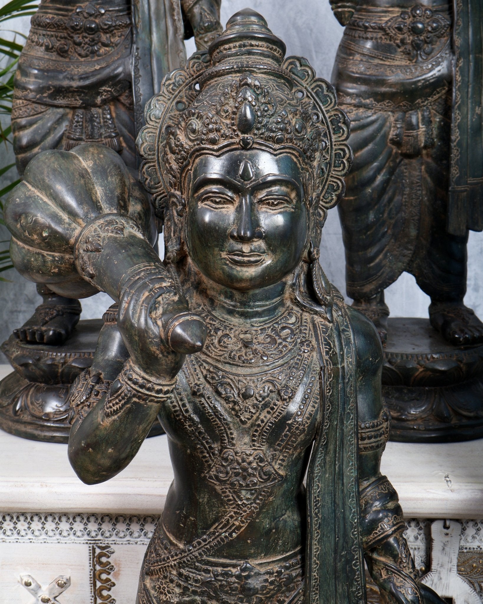 Bronze Pandava Brothers Sculpture Set | Mahabharata Warrior Statues (Set of 5) - Budhshiv.com