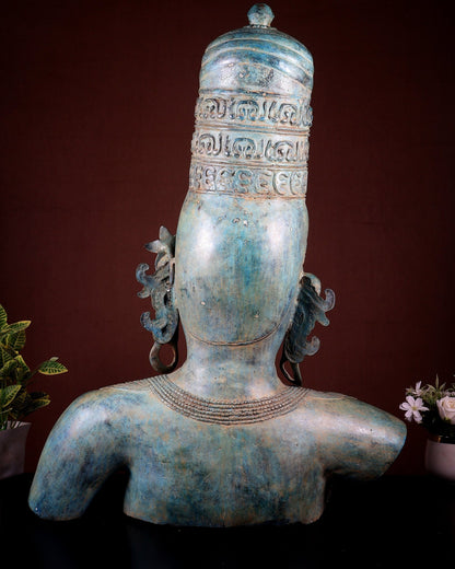 Bronze Parvati Large Museum Style Sculpture | Lost Wax Casting | 76 cm / 30 in - Budhshiv.com