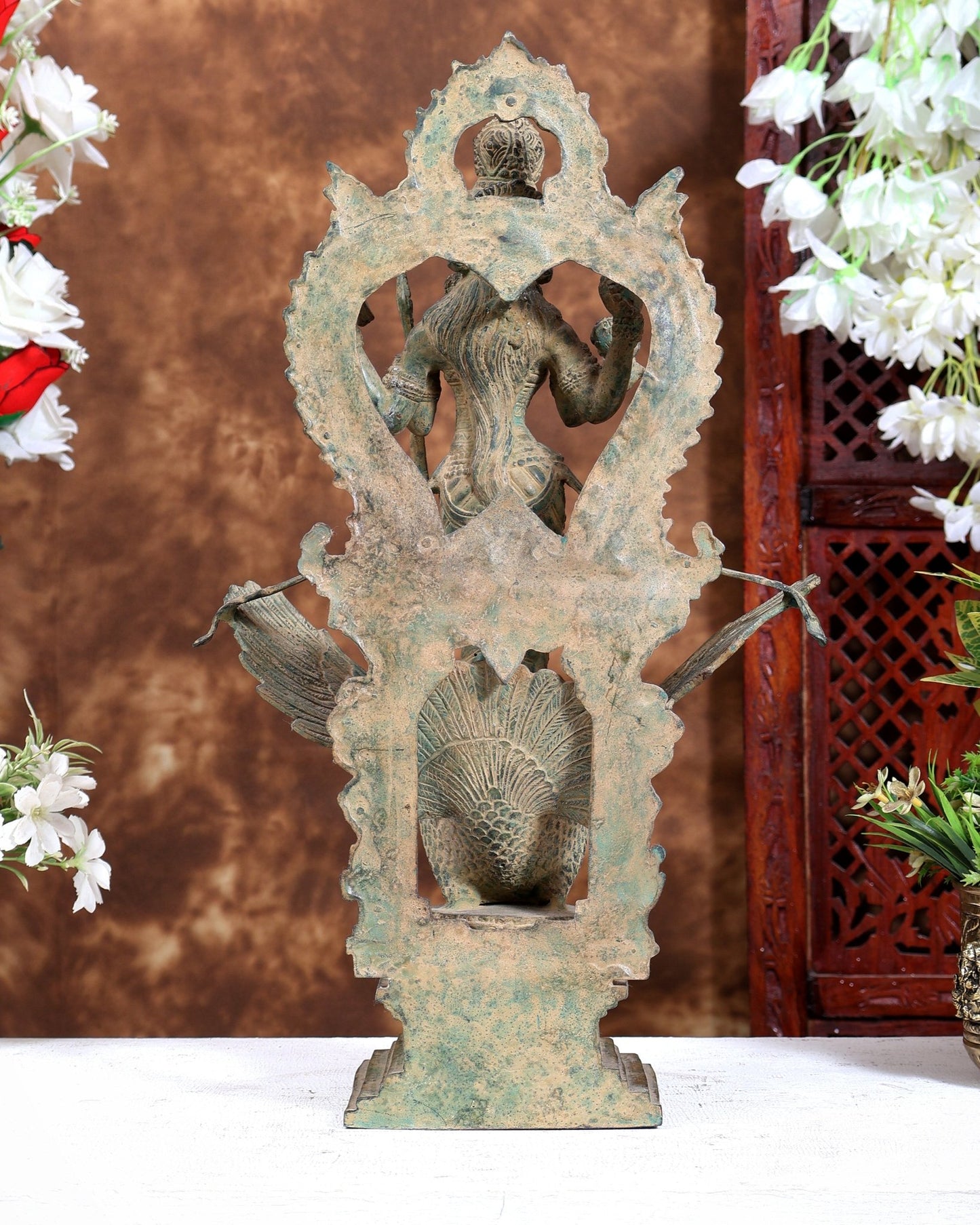 Bronze Saraswati Statue on Swan | Lost Wax Museum Grade Art - Budhshiv.com