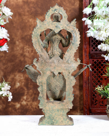 Bronze Saraswati Statue on Swan | Lost Wax Museum Grade Art - Budhshiv.com