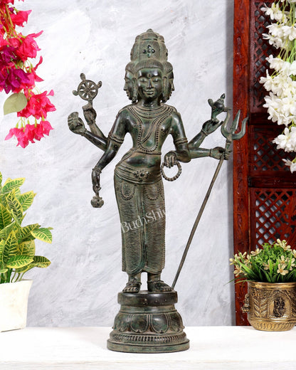Bronze Standing Lord Brahma Statue 21.5 inch - Budhshiv.com