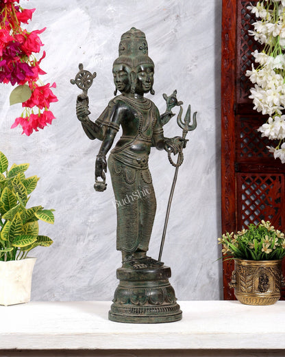Bronze Standing Lord Brahma Statue 21.5 inch - Budhshiv.com