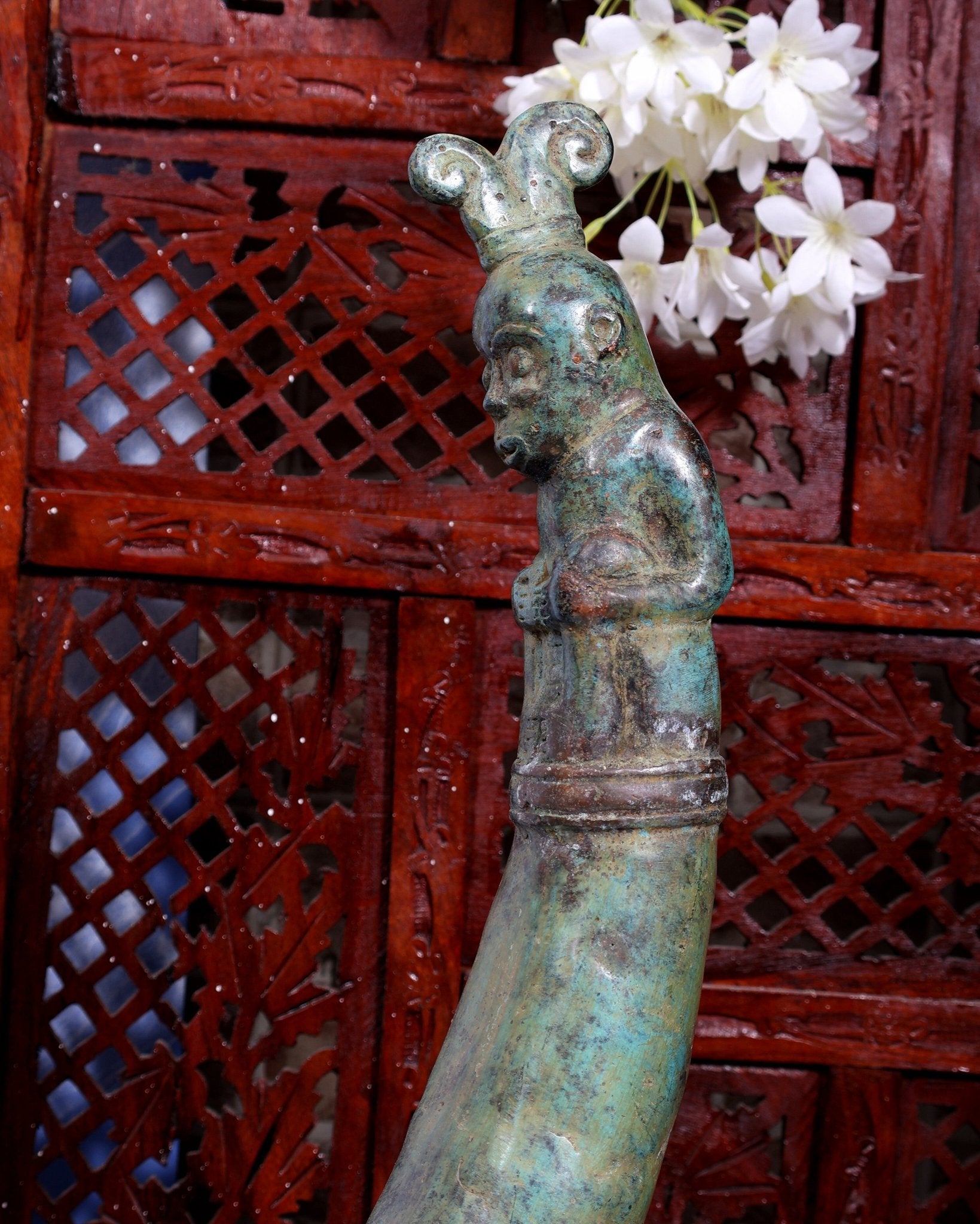 Bronze Sumatran Naga Morsarang | Batak Indonesia Mythological Sea Serpent | 8 Riders Ethnographic Sculpture - Budhshiv.com