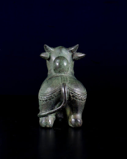 Bronze Vintage Nandi Sculpture 8.5" - Budhshiv.com
