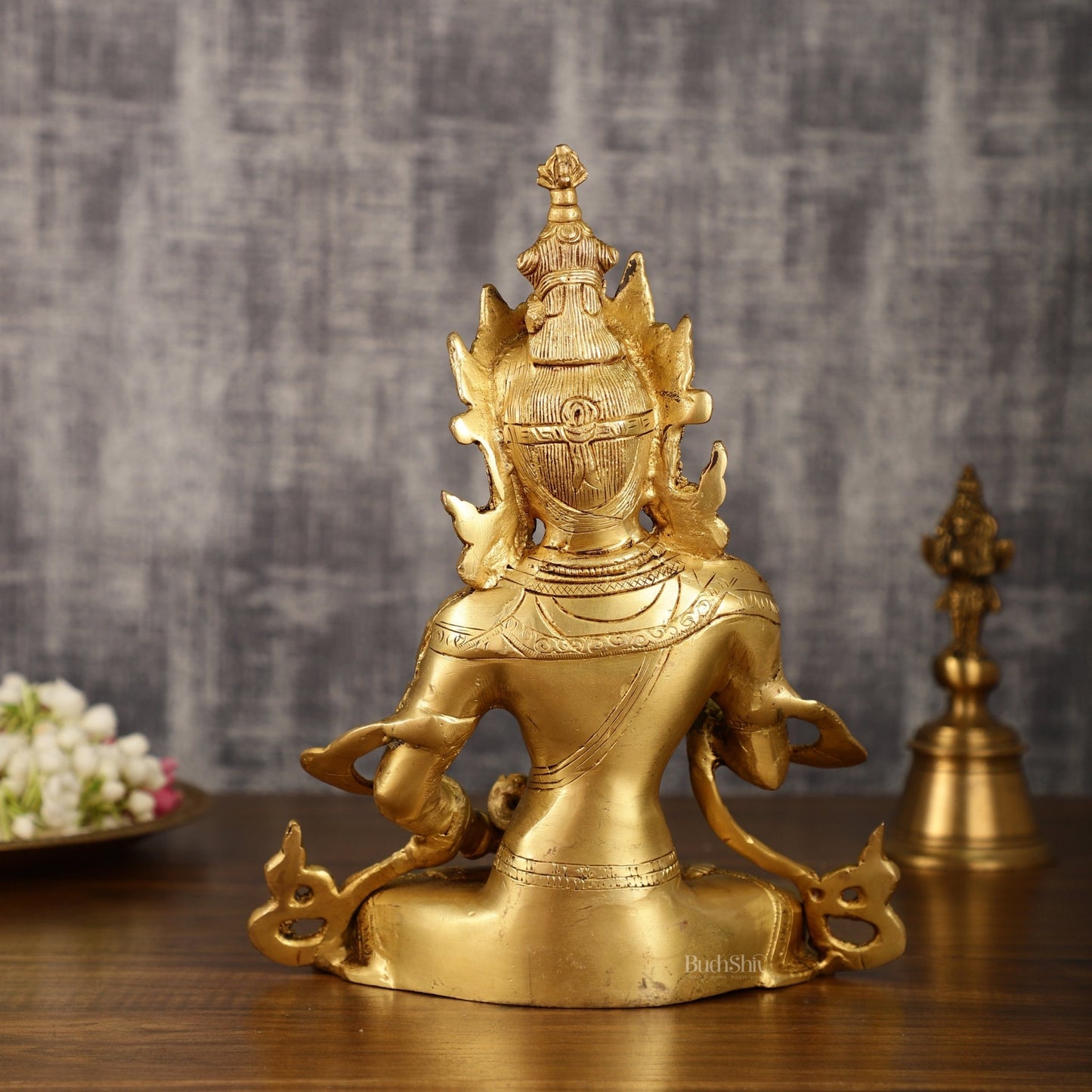 Buddhist Deity Vajrasattva Brass Statue | 10.5 Inch Height | 2.8 KG - Budhshiv.com