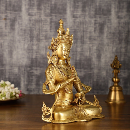 Buddhist Deity Vajrasattva Brass Statue | 10.5 Inch Height | 2.8 KG - Budhshiv.com