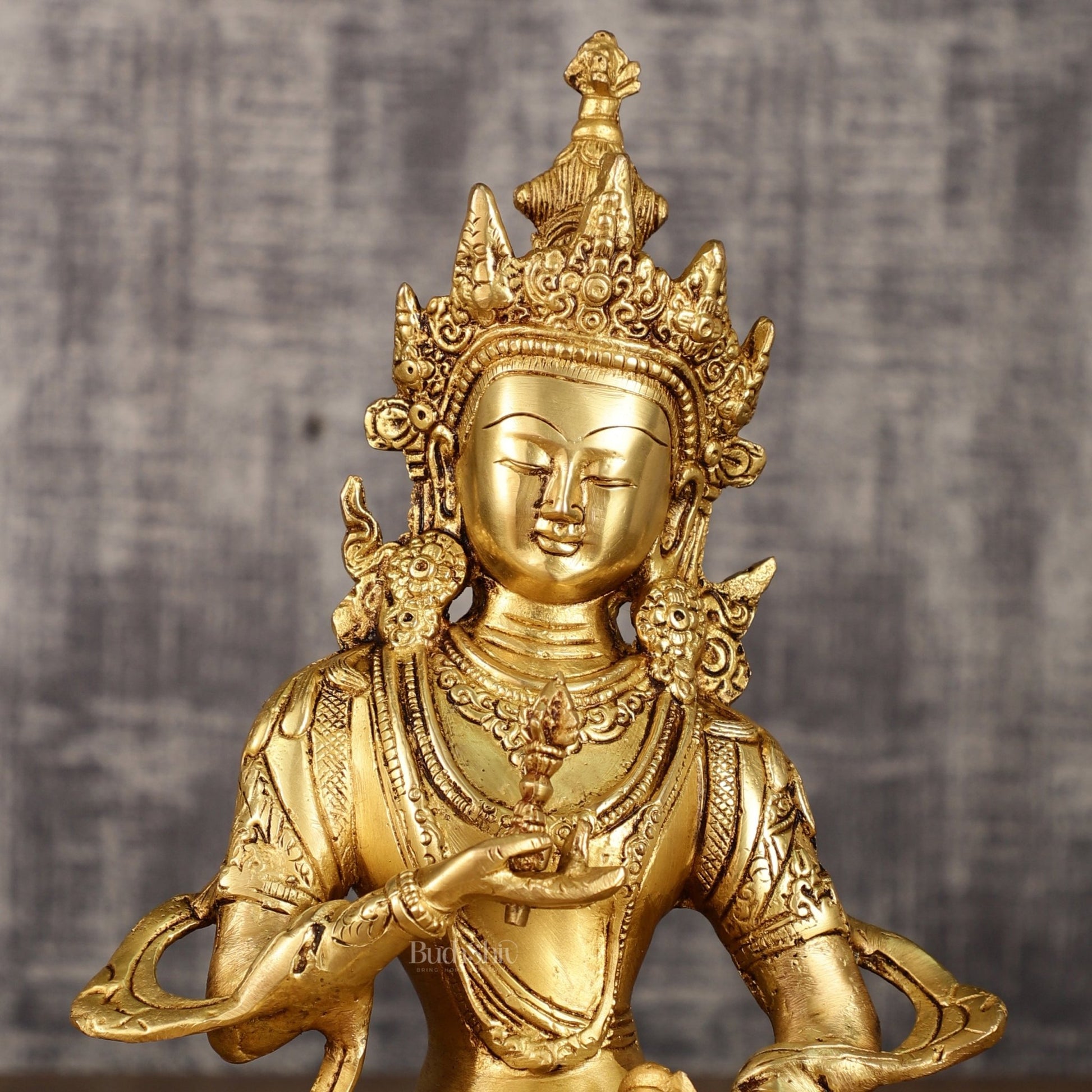 Buddhist Deity Vajrasattva Brass Statue | 10.5 Inch Height | 2.8 KG - Budhshiv.com
