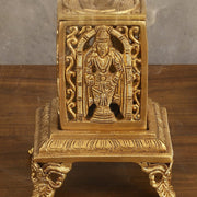 Dhoop Dhani with Shankh chakra namah design| T - Light Holder | 6.5x5x5 inch - Budhshiv.com