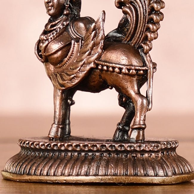 Divine Pure Copper Kamdhenu Cow Idol - Symbol of Abundance 2.5" - Budhshiv.com
