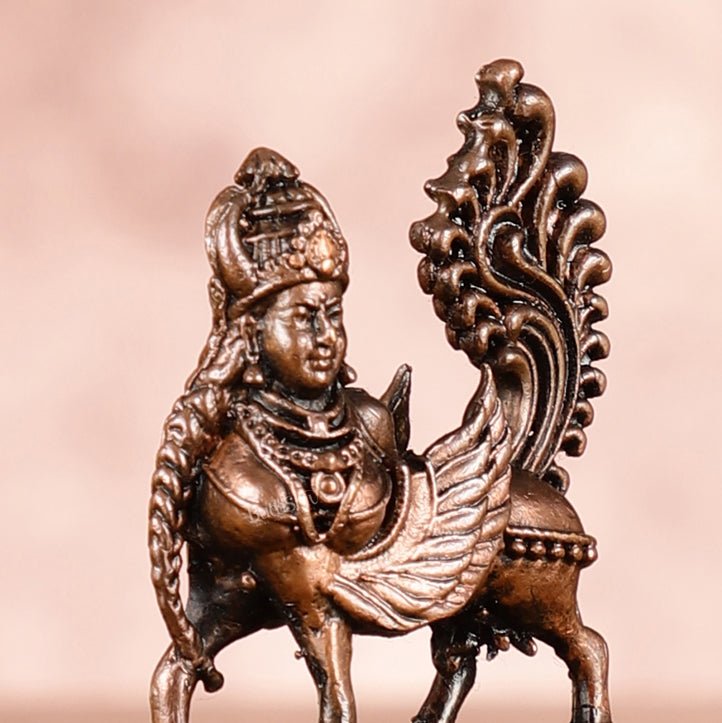 Divine Pure Copper Kamdhenu Cow Idol - Symbol of Abundance 2.5" - Budhshiv.com