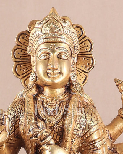 Elegant Brass Durga Mata sherawali ma Statue 12 Inch | Devi Durga Sculpture | Budhshiv - Budhshiv.com