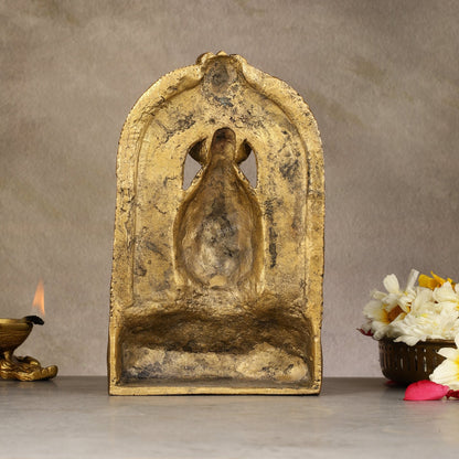 Elegant Brass Lord Shiva Face with Kirtimukha and Frame Table Accent - 8" - Budhshiv.com