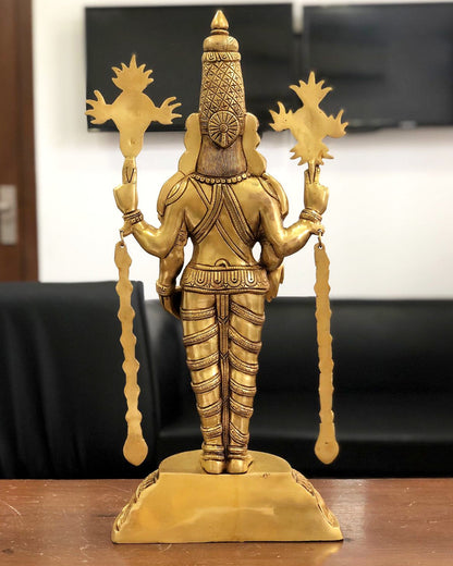 Exclusive Brass Lord Tirupati Balaji Statue – 24 Inch - Budhshiv.com