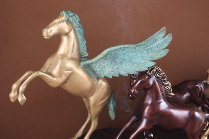 Exotic Brass Set of 7 Lucky Horses - Feng Shui and Vastu Compliant Showpiece - Budhshiv.com