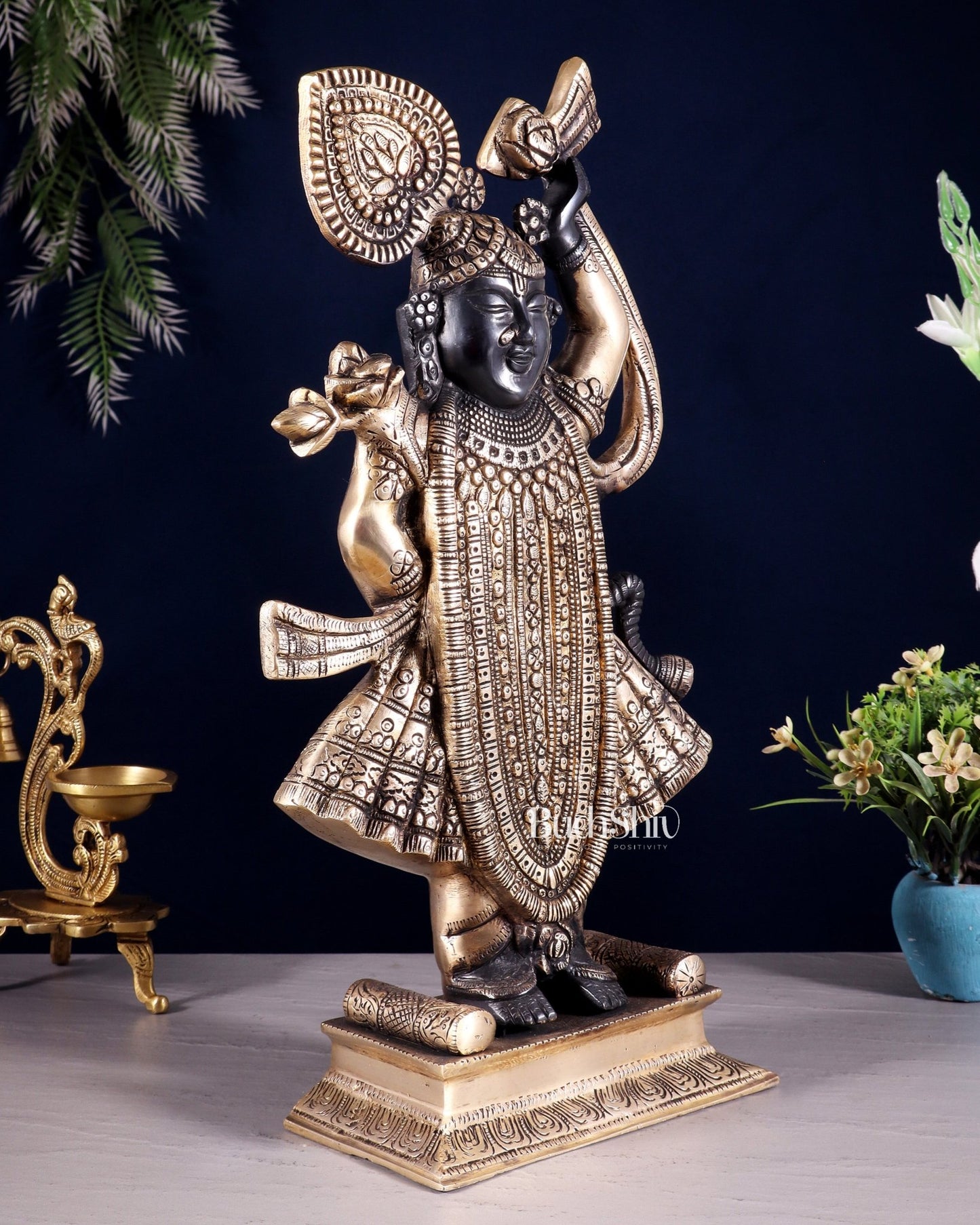 Exquisite Brass Shrinath ji Murti - 18 Inch | - Budhshiv.com