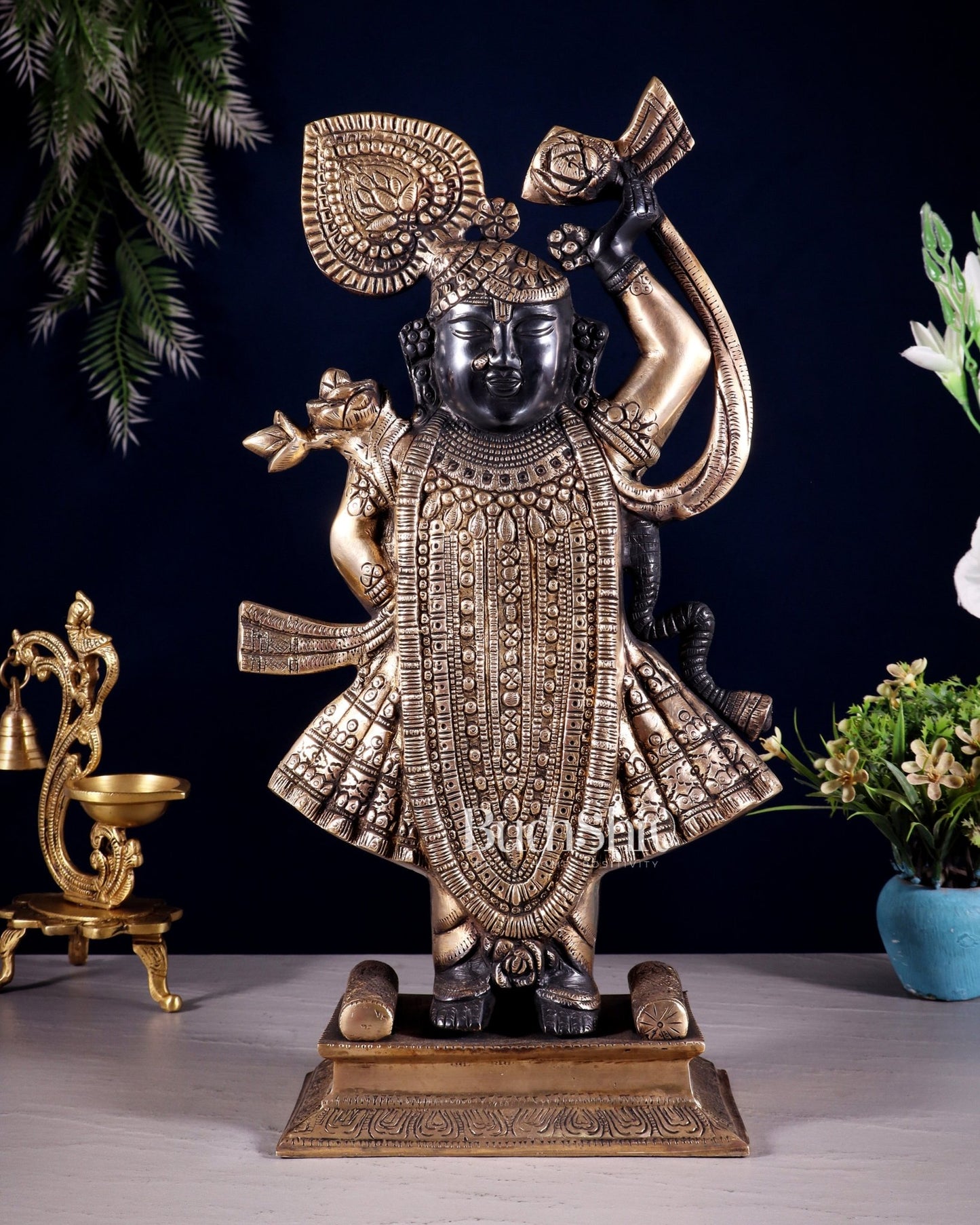 Exquisite Brass Shrinath ji Murti - 18 Inch | - Budhshiv.com