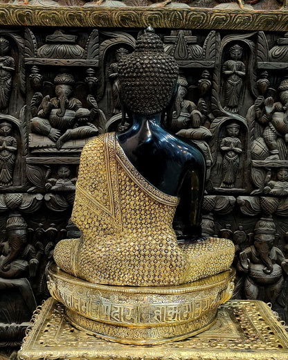 Fine Brass Buddha Statue | Bhoomisparsha Mudra |22.5 inch - Budhshiv.com
