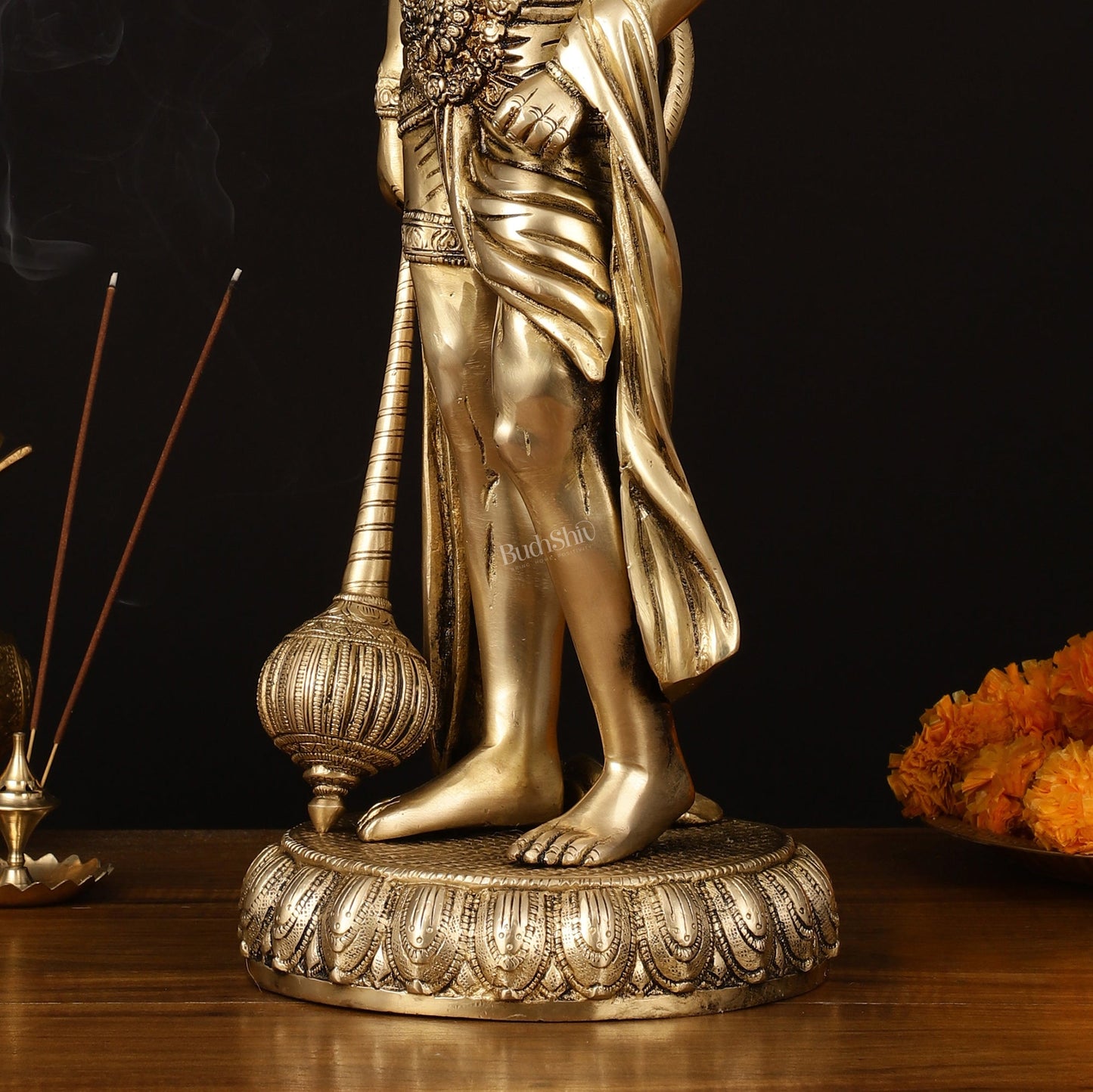 Finely Crafted Brass Lord Hanuman Statue - 24" Height - Budhshiv.com