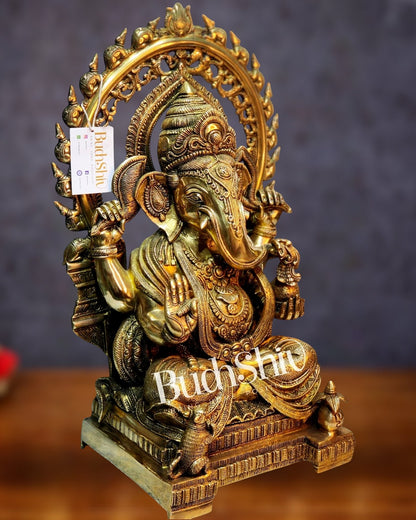 Ganesha Brass Idol 21 inch - Budhshiv.com