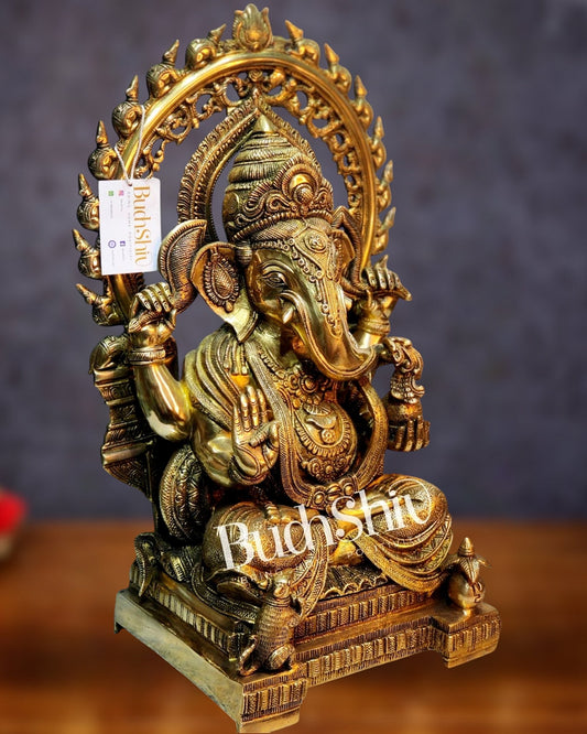 Ganesha Brass Idol 21 inch - Budhshiv.com