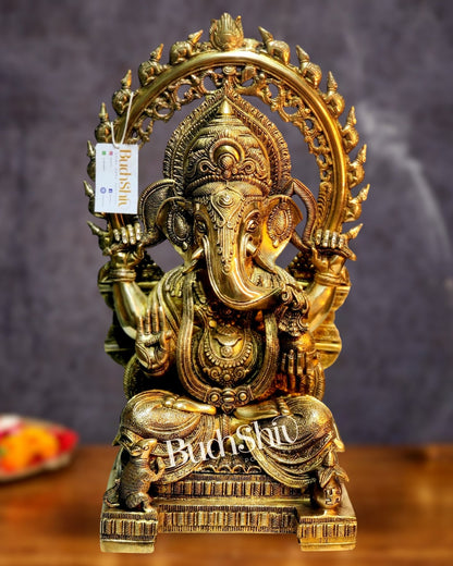 Ganesha Brass Idol 21 inch - Budhshiv.com